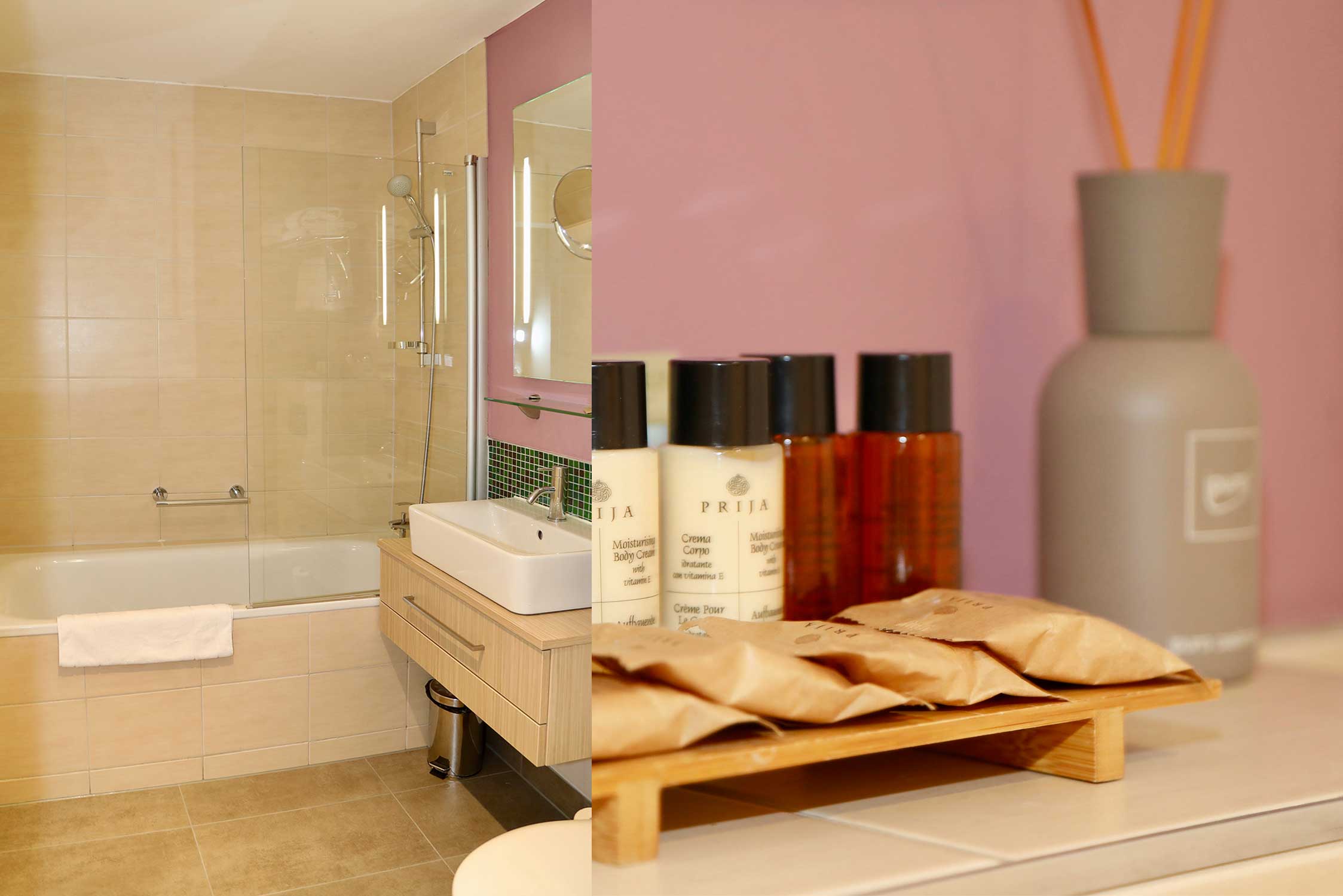 Hotel New Orly, Salle de bain avec des soins